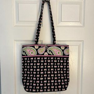 Classic Vera Bradley Tote in Pink Elephant